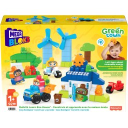Set constructie Mega Bloks Green Town Casa Eco, 92 piese, 1+ ani
