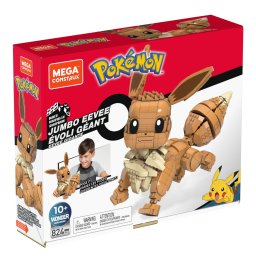 Pokemon MEGA Construx Eevee Jumbo articulat, set de constructie 824 piese