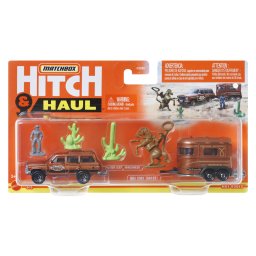 Set Matchbox Hitch & Haul Jeep Wagoneer cu remorca Pony Trailer 1:64