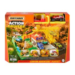 Set Matchbox Action Drivers Canion cu sunete si lumini, masina inclusa