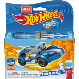 Masinuta construibila Hot Wheels Mega Construx Twin Mill, 111 piese