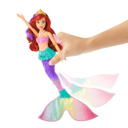 Papusa Printesa Ariel Sirena Disney cu inot si schimbare de culoare