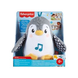 Pinguin muzical Fisher-Price pentru bebelusi, cu sunete si aripi mobile