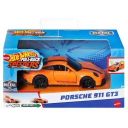 Masinuta metalica Hot Wheels Porsche 911 GT3 cu pull back, scara 1:43