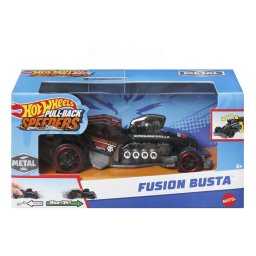 Masinuta metalica Hot Wheels Fusion Busta cu sistem pull-back, scara 1:43