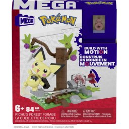 Set de constructie MEGA Pokémon Pichu în padure, 84 piese