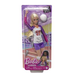 Papusa Barbie voleibalista cu minge si tinuta sport, pentru copii 3+ ani