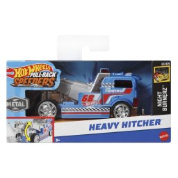 Masinuta metalica Hot Wheels Heavy Hitcher cu sistem pull-back, scara 1:43