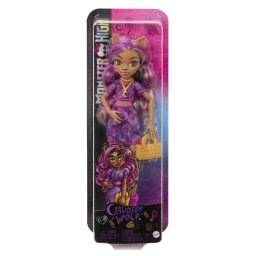 Papusa Monster High Clawdeen Wolf cu accesorii si tinuta mov, 4+ ani