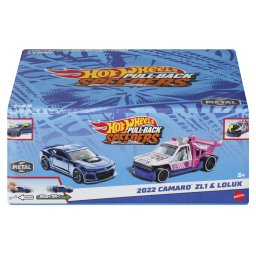 Set 2 masinute metalice Hot Wheels Pull Back Camaro ZL1 si Lolux 1:43