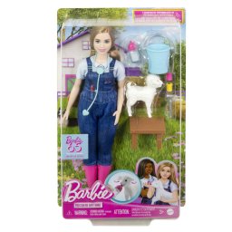 Papusa Barbie veterinar la ferma cu oaie si 10 accesorii