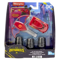 Masinuta Fisher-Price Batwheels Redbird rosie cu cheie, scara 1:55