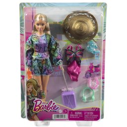 Papusa Barbie în calatorie cu valiza si accesorii de vacanta