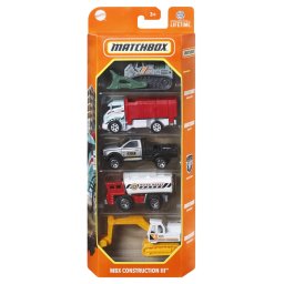 Set 5 masinute metalice Matchbox MBX Construction III, scara 1:64