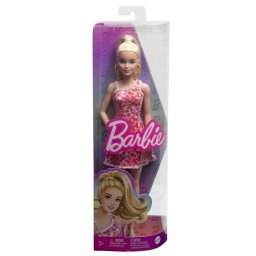 Papusa Barbie Fashionistas blonda cu coada si rochie florala