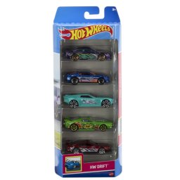 Set 5 masinute Hot Wheels HW Drift, design multicolor, 3+ ani