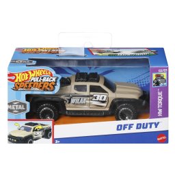 Masinuta metalica Hot Wheels Off Duty cu sistem pull-back, scara 1:43