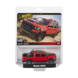 Masinuta metalica Hot Wheels Premium Ram 4x4 Real Riders, scara 1:43