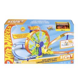Pista Hot Wheels Stunt Tracks cu lansare rapida si bucla