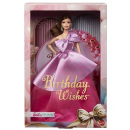 Papusa Barbie Birthday Wishes satena cu rochie roz de colectie