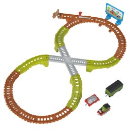Set de joaca Thomas cu trenulet, circuit si accesorii Whiffs Recycling Run