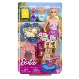 Set Barbie Petrecerea Catelusului la Piscina cu efect Color Change