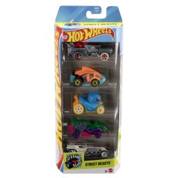 Set 5 masinute Hot Wheels Street Beasts, multicolor, 3+ ani