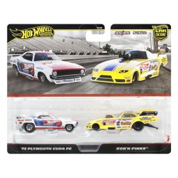 Set 2 masinute metalice Hot Wheels Premium Plymouth Cuda FC si Rob'n Pinks 1:64