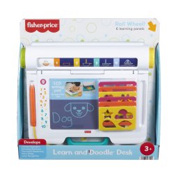 Birou interactiv de invatare Fisher-Price cu tabla LCD si sabloane