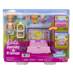Set Barbie Chelsea Petrecere cu Ceai Surpriza cu papusa si accesorii