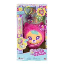 Polly Pocket gentuta ursulet roz cu figurina si accesorii