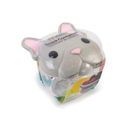 Recipient pentru gustari bebe Melii, model bulldog, 232 ml, etans