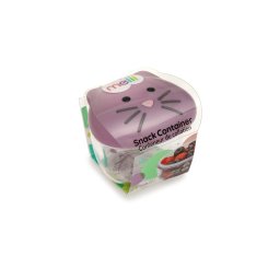 Recipient pentru gustari bebe Melii, model pisica, 232 ml, capac ermetic