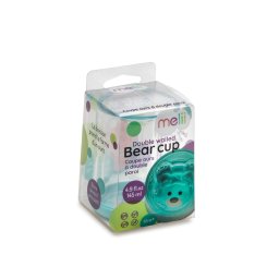 Pahar pentru copii Melii cu urs interior, 145 ml, albastru
