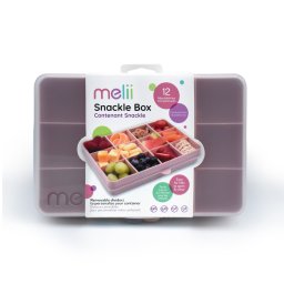Cutie snack pentru copii Melii, 12 compartimente, roz, cu divizoare detasabile