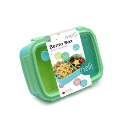 Cutie de pranz Bento Melii 880 ml cu compartiment detasabil, Blue Mint Lime
