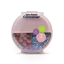 Cutie pentru gustari rotativa Melii Pink, 3 compartimente