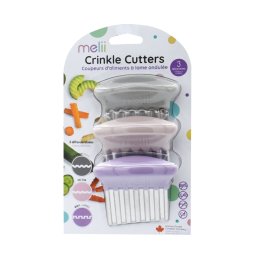 Set 3 cutite pentru gustari copii Melii, 3 forme, roz mov gri