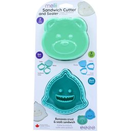 Set 3 in 1 forme pentru sandwich Melii, urs si rechin, fara BPA
