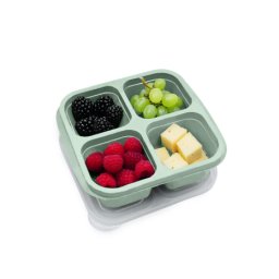 Set 4 caserole pentru gustari Melii, cu 4 compartimente, multicolor