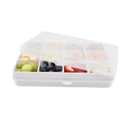 Cutie snack Melii Luxe cu 12 compartimente si separatoare, Ivory