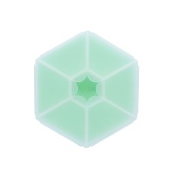 Cutie snack hexagonala Melii cu 6 compartimente, culoare mint