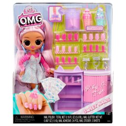 Papusa LOL Surprise OMG Sweet Nails Kitty K Cafe cu accesorii