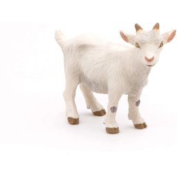 Figurina ied alb Papo, animal de ferma realist, pictat manual