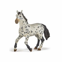 Figurina iapa Appaloosa neagra Papo, pictata manual, 13 x 4 x 9 cm
