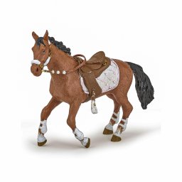 Figurina cal de echitatie Papo, pictata manual, pentru copii 3+ ani