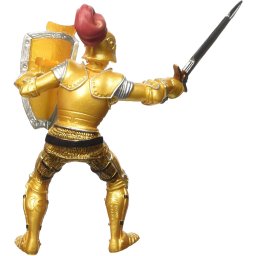 Figurina Papo Cavaler in Armura Aurie, pictata manual, 10 cm