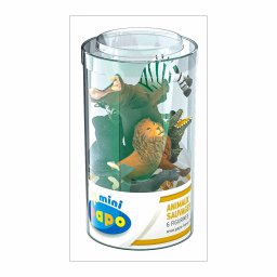 Set 6 figurine mini animale salbatice Papo, pictate manual, 3+ ani
