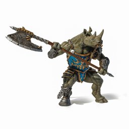 Figurina Papo Rinocer Mutant, personaj fantasy pictat manual