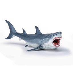 Figurina rechin Megalodon Papo, pictata manual, pentru copii 3+ ani